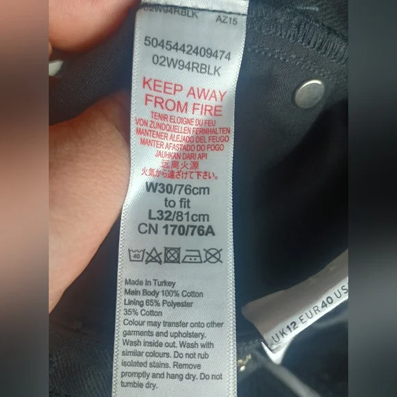 Topshop Mom Jeans In Black Size 8 W32 L32 NWT - Picture 9 of 12